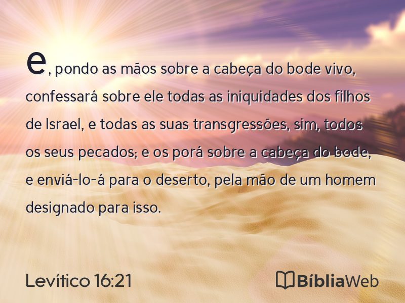 Levítico 16:21 em imagem para compartilhar