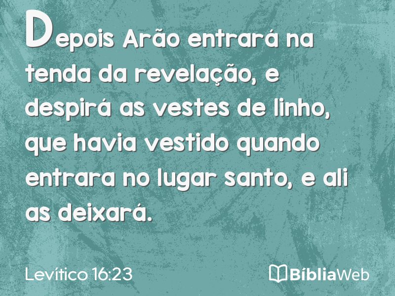 Levítico 16:23 em imagem para compartilhar
