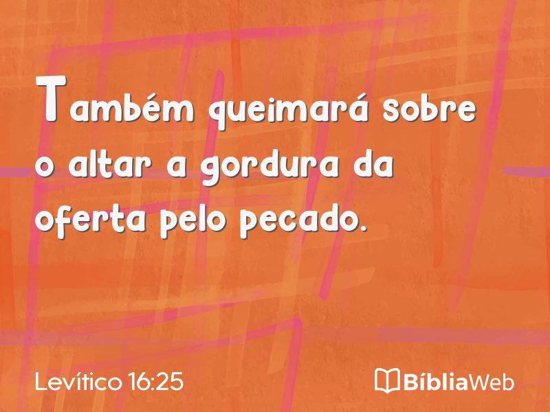 Levítico 16:25 em imagem para compartilhar