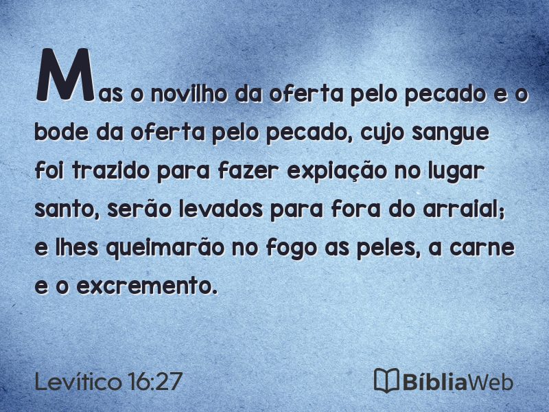 Levítico 16:27 em imagem para compartilhar