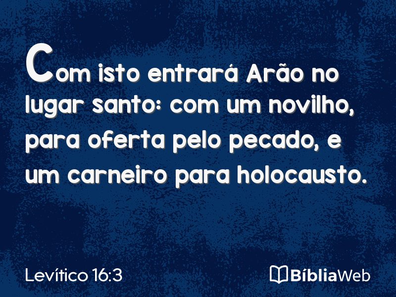 Levítico 16:3 em imagem para compartilhar