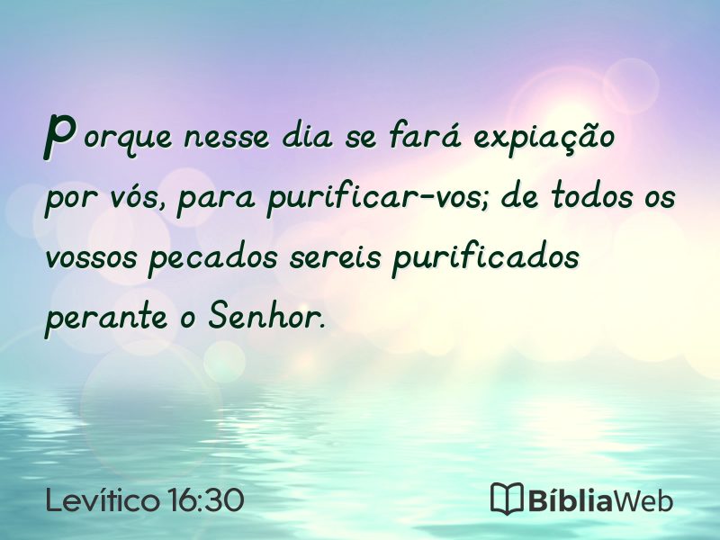 Levítico 16:30 em imagem para compartilhar