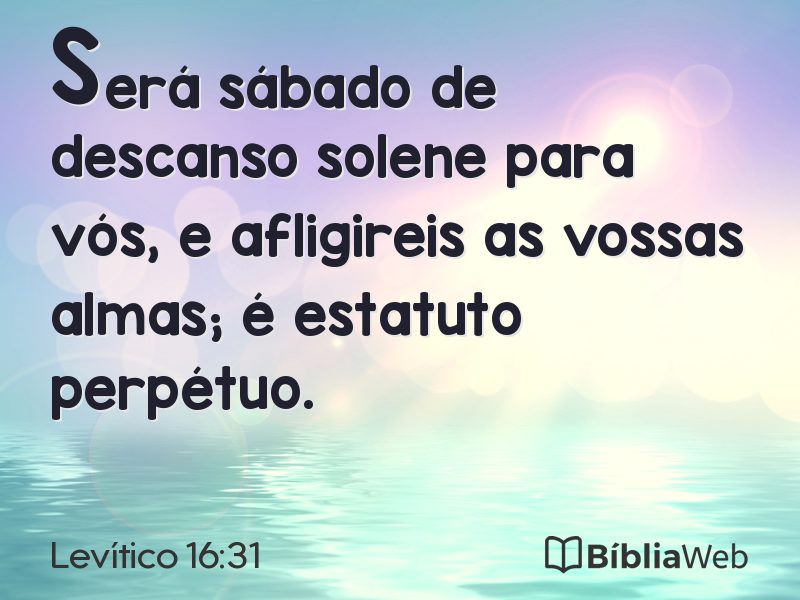 Levítico 16:31 em imagem para compartilhar