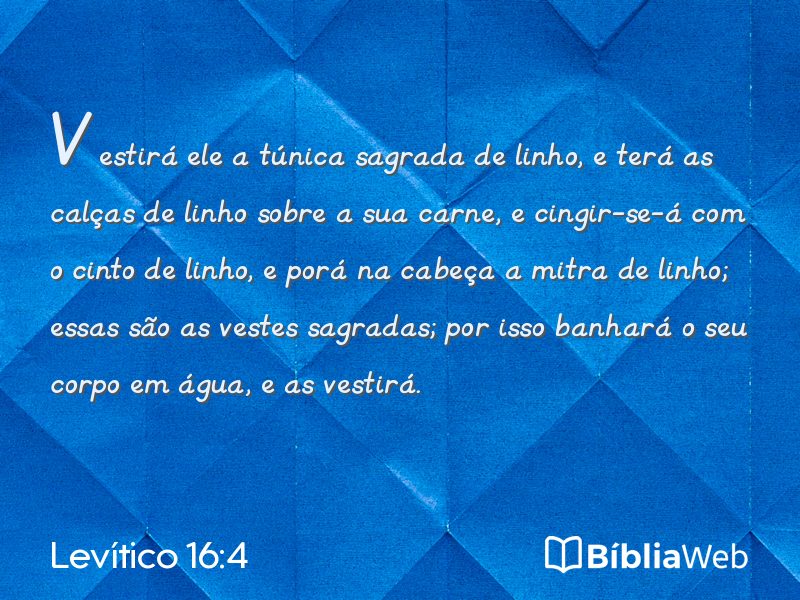 Levítico 16:4 em imagem para compartilhar