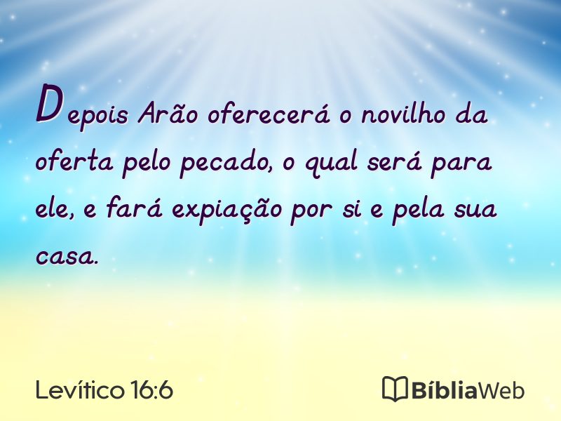 Levítico 16:6 em imagem para compartilhar