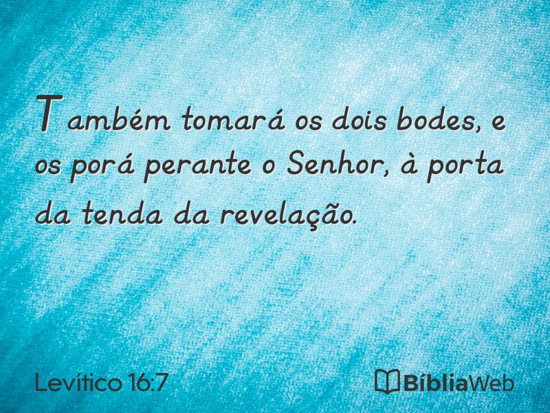 Levítico 16:7 em imagem para compartilhar