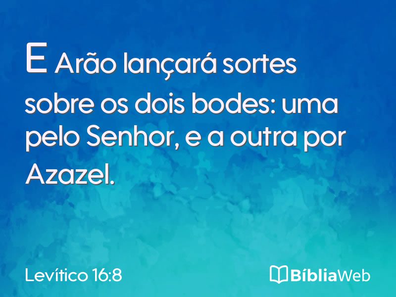 Levítico 16:8 em imagem para compartilhar