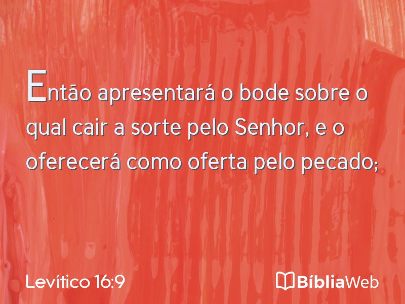 Levítico 16:9 em imagem para compartilhar