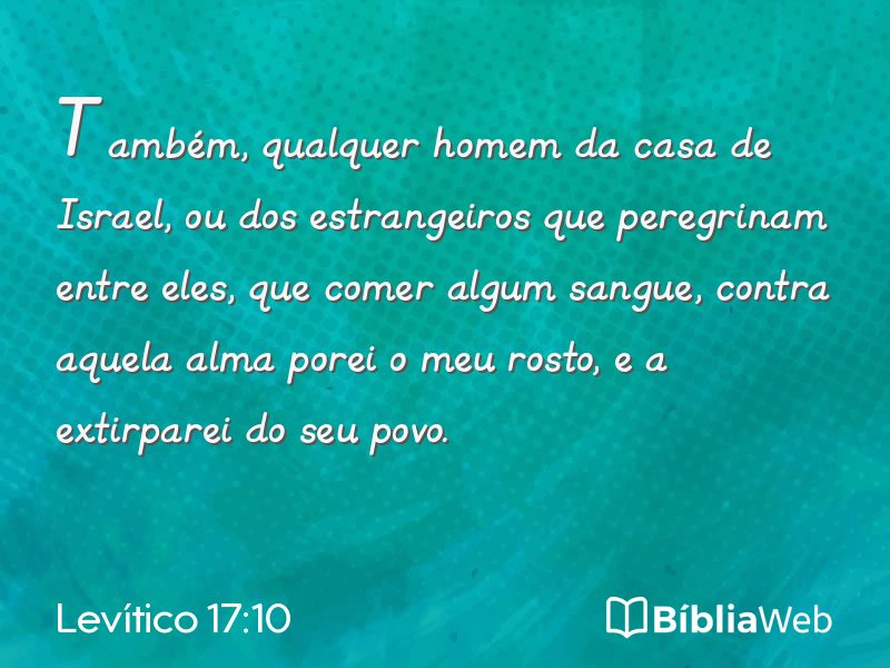 Levítico 17:10 em imagem para compartilhar