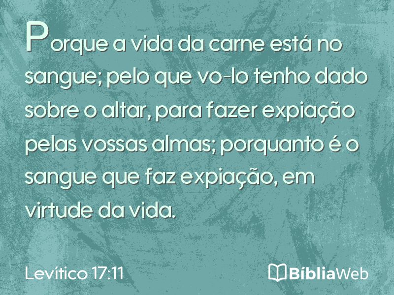 Levítico 17:11 em imagem para compartilhar
