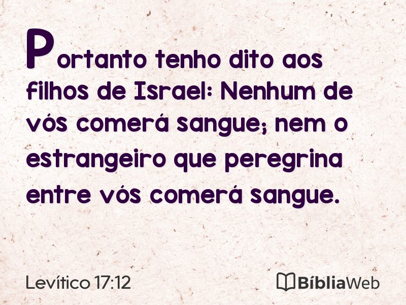 Levítico 17:12 em imagem para compartilhar