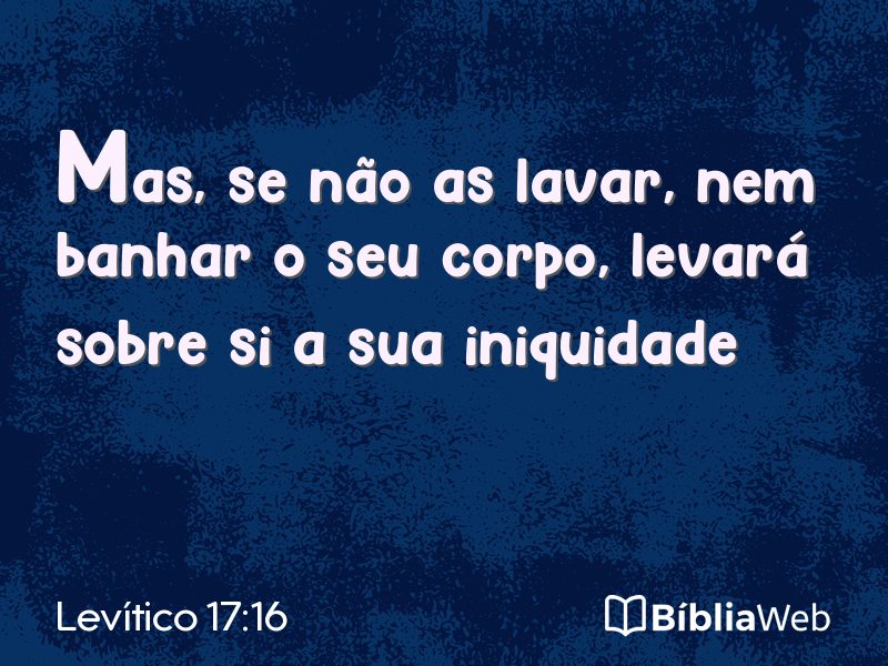 Levítico 17:16 em imagem para compartilhar