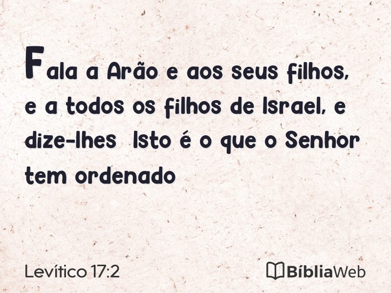 Levítico 17:2 em imagem para compartilhar
