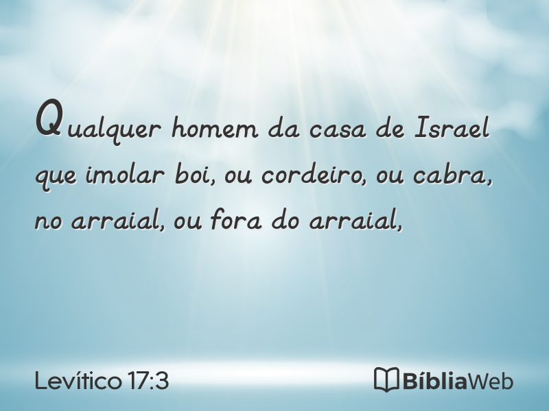 Levítico 17:3 em imagem para compartilhar