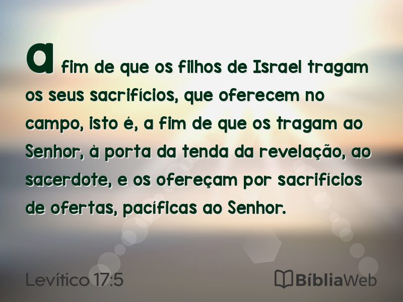 Levítico 17:5 em imagem para compartilhar