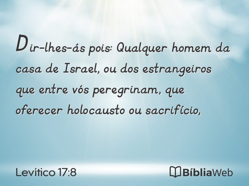 Levítico 17:8 em imagem para compartilhar