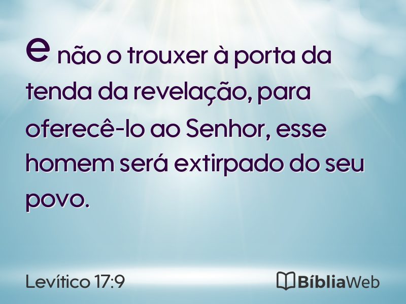 Levítico 17:9 em imagem para compartilhar