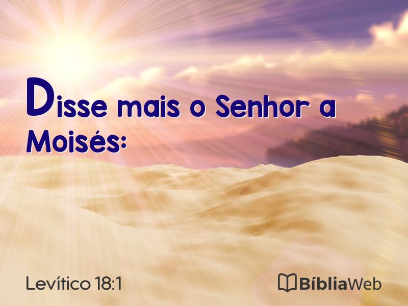 Levítico 18:1 em imagem para compartilhar