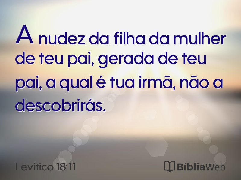 Levítico 18:11 em imagem para compartilhar