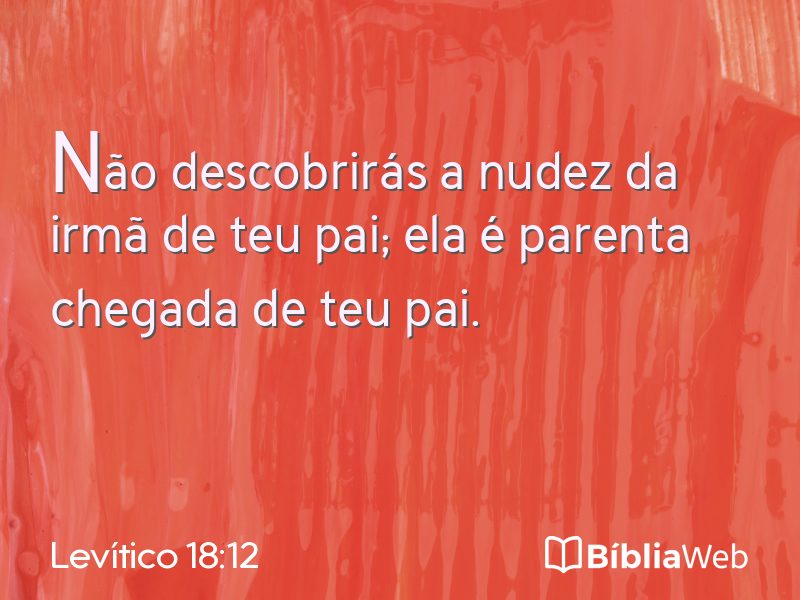 Levítico 18:12 em imagem para compartilhar