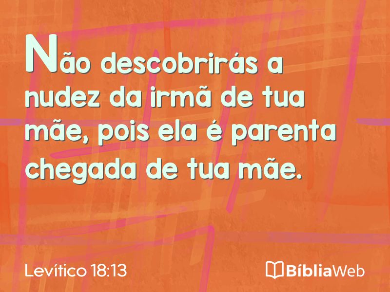 Levítico 18:13 em imagem para compartilhar