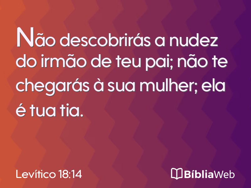 Levítico 18:14 em imagem para compartilhar