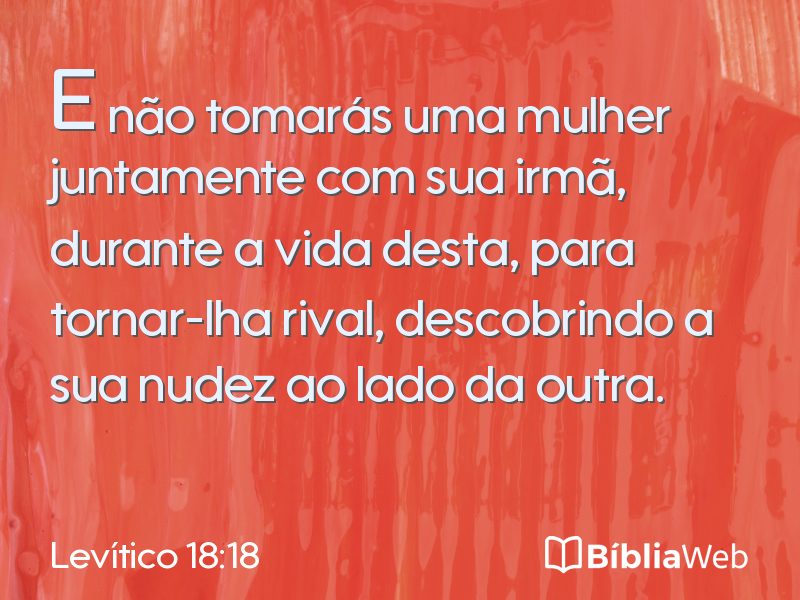 Levítico 18:18 em imagem para compartilhar