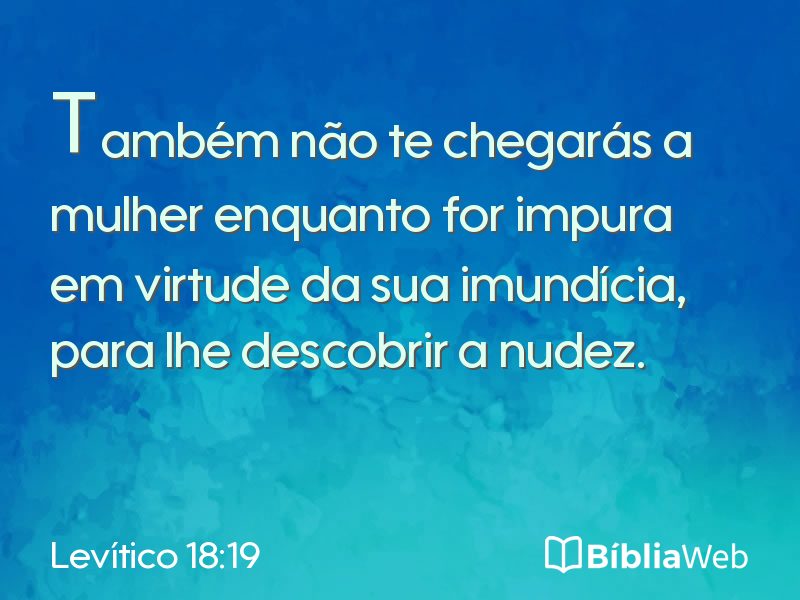 Levítico 18:19 em imagem para compartilhar
