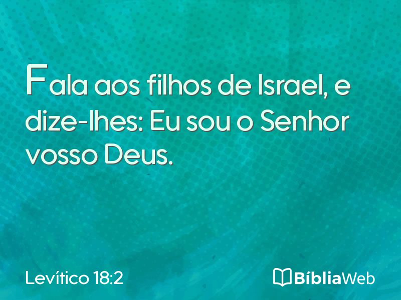 Levítico 18:2 em imagem para compartilhar