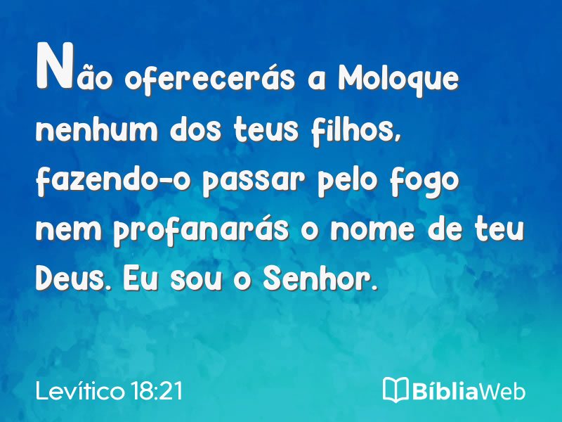Levítico 18:21 em imagem para compartilhar