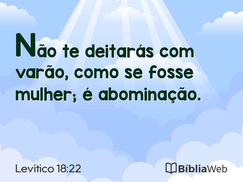Levítico 18:22 em imagem para compartilhar