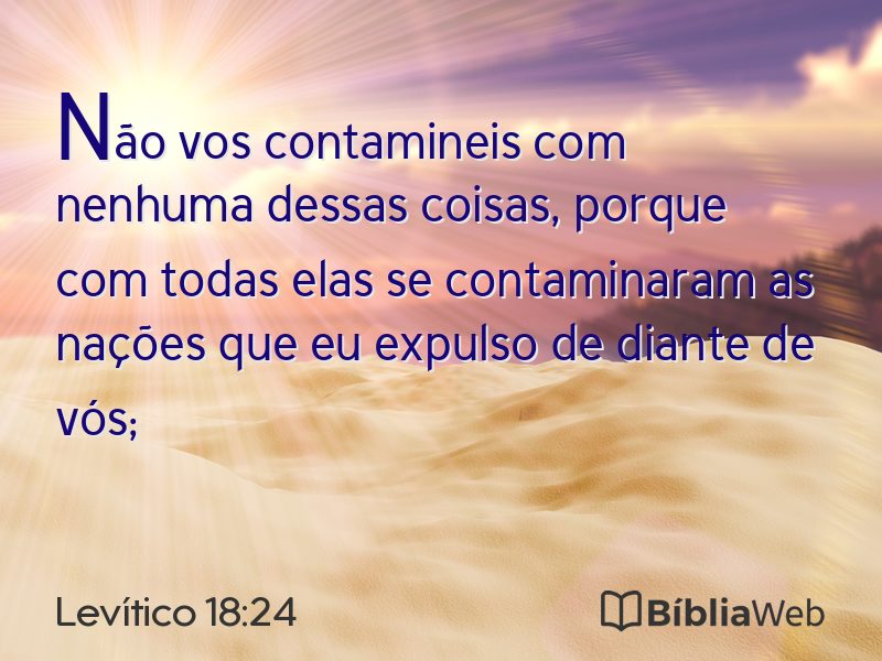 Levítico 18:24 em imagem para compartilhar