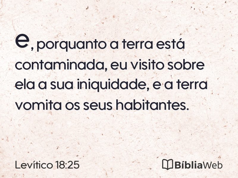 Levítico 18:25 em imagem para compartilhar