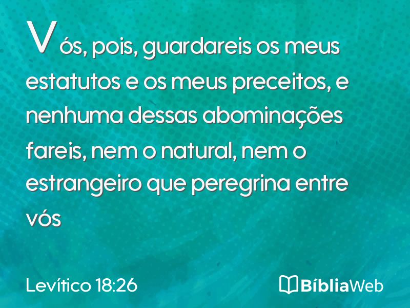 Levítico 18:26 em imagem para compartilhar
