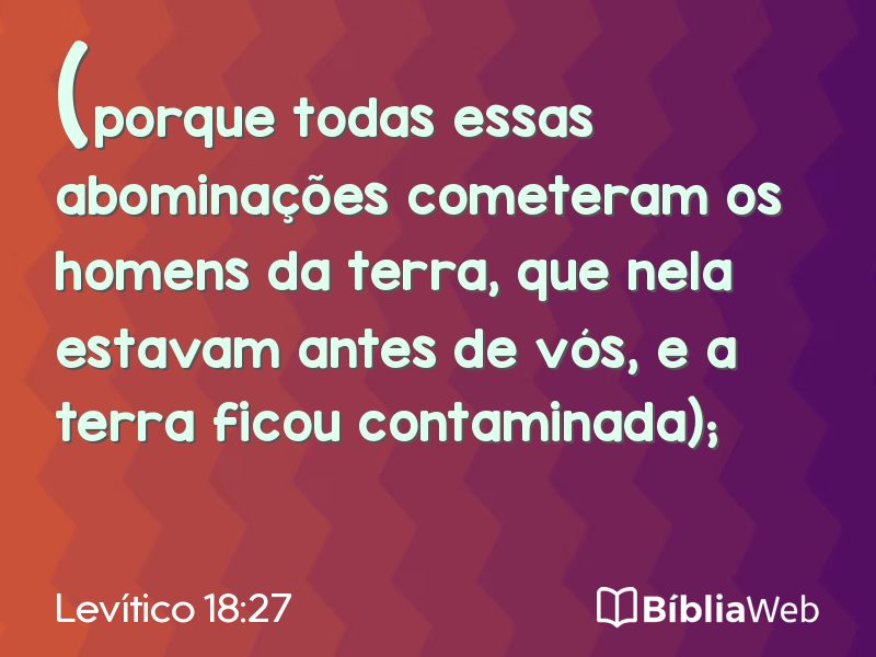 Levítico 18:27 em imagem para compartilhar