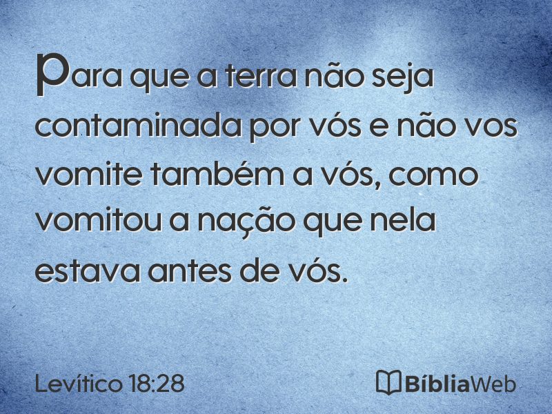 Levítico 18:28 em imagem para compartilhar