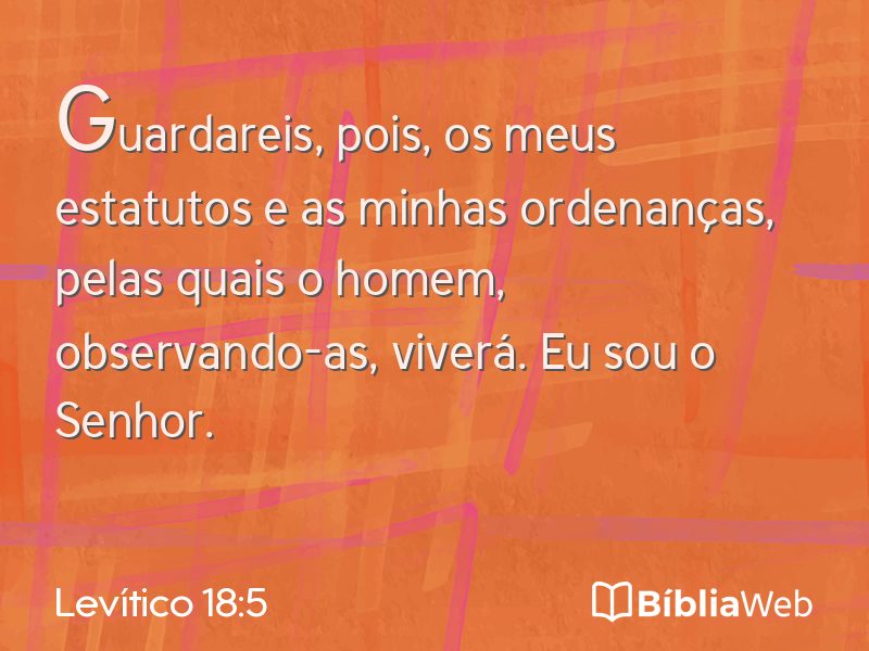 Levítico 18:5 em imagem para compartilhar