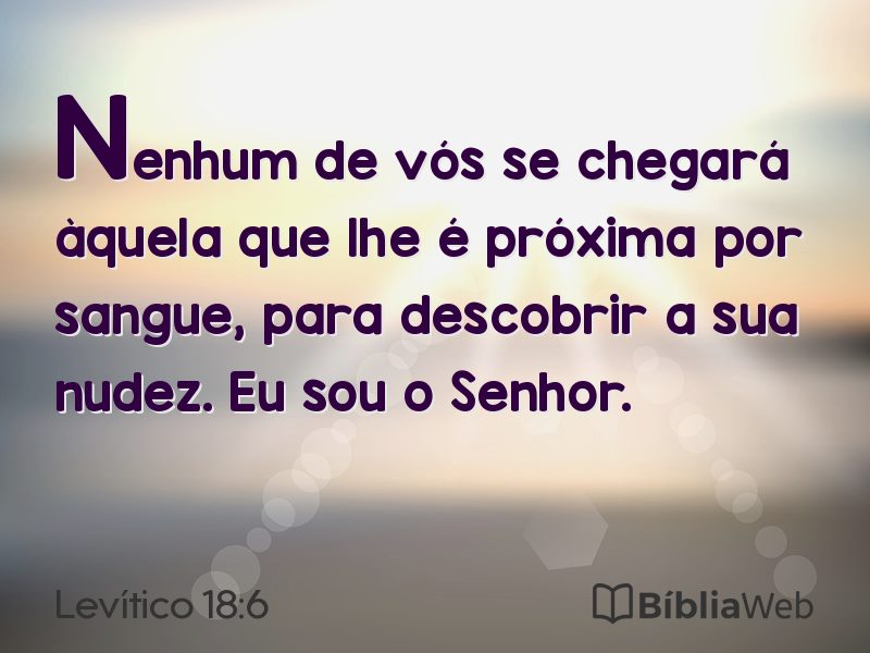 Levítico 18:6 em imagem para compartilhar
