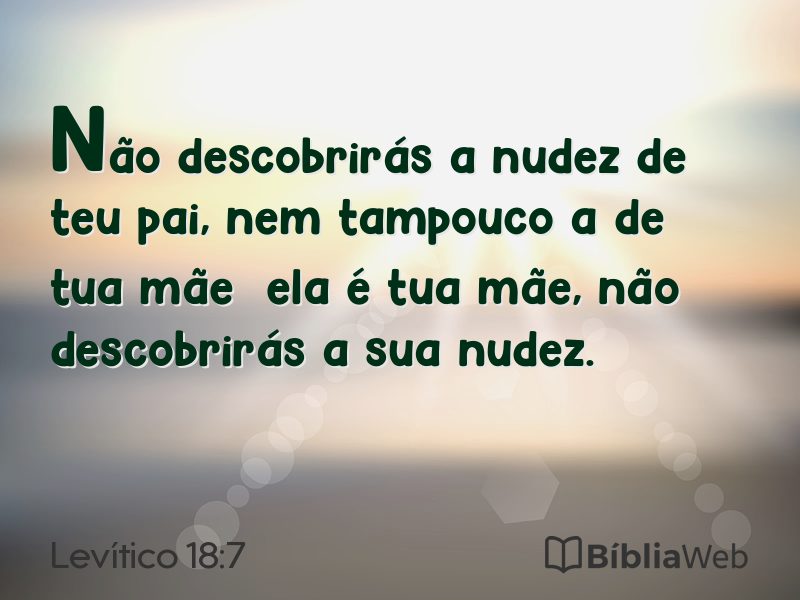 Levítico 18:7 em imagem para compartilhar