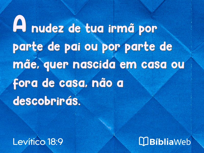 Levítico 18:9 em imagem para compartilhar