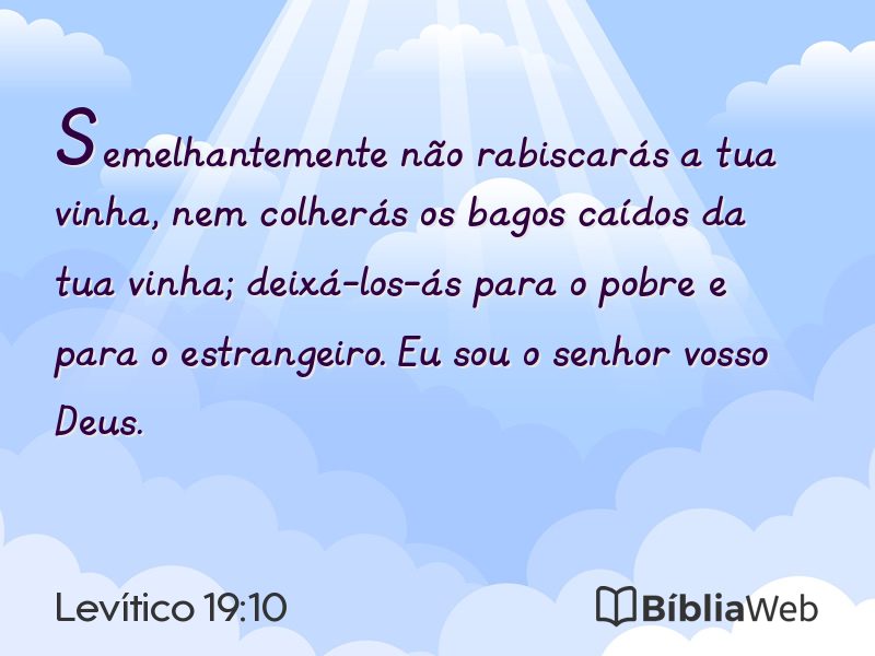 Levítico 19:10 em imagem para compartilhar
