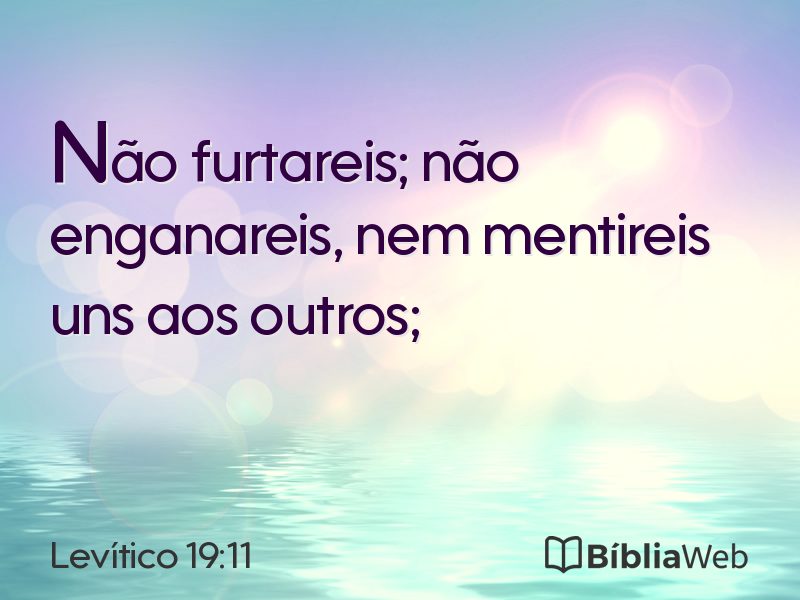 Levítico 19:11 em imagem para compartilhar