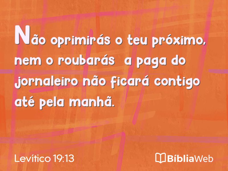 Levítico 19:13 em imagem para compartilhar