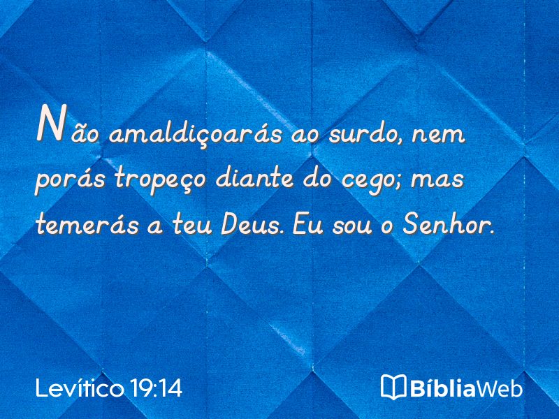 Levítico 19:14 em imagem para compartilhar