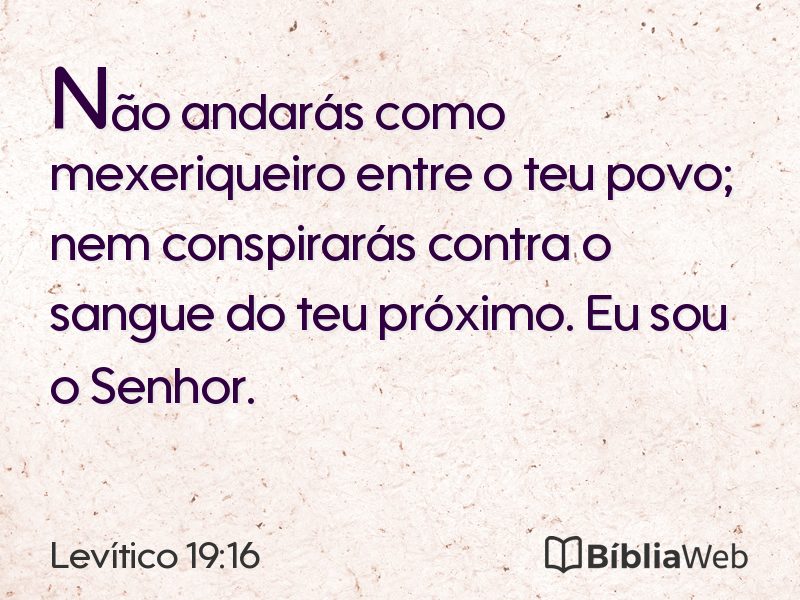 Levítico 19:16 em imagem para compartilhar