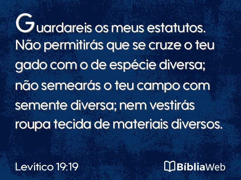 Levítico 19:19 em imagem para compartilhar