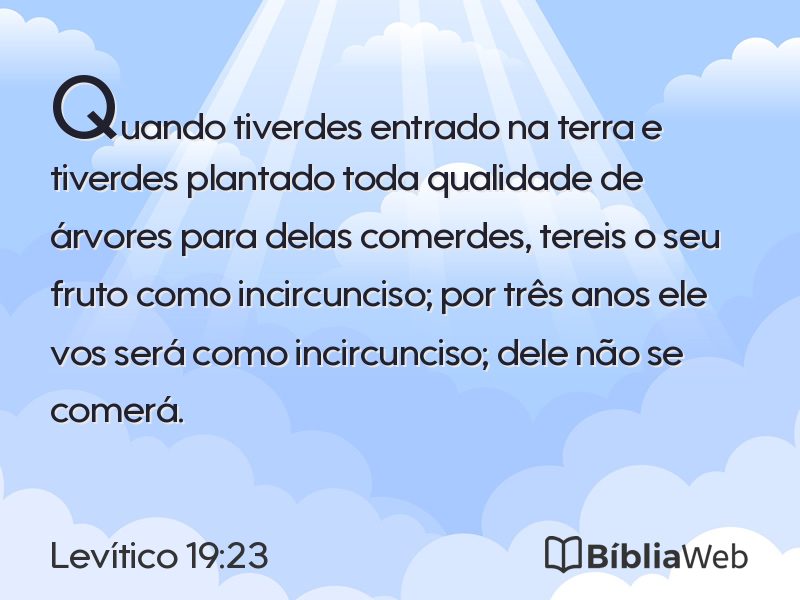 Levítico 19:23 em imagem para compartilhar
