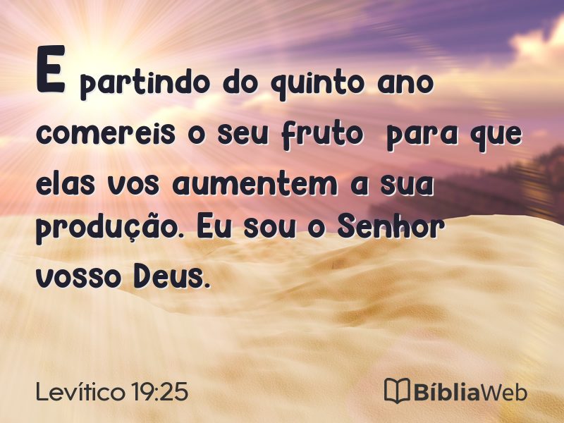 Levítico 19:25 em imagem para compartilhar