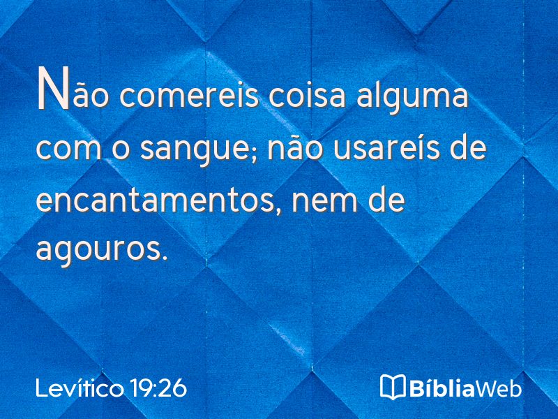 Levítico 19:26 em imagem para compartilhar