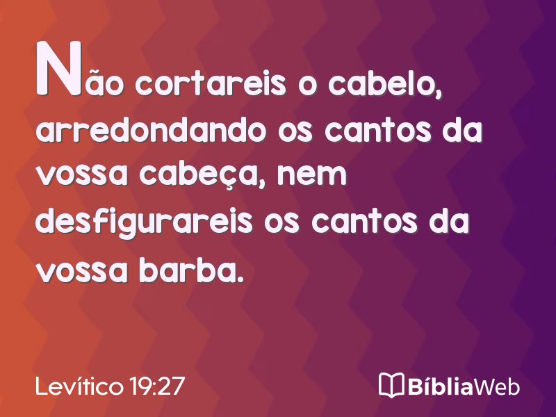 Levítico 19:27 em imagem para compartilhar